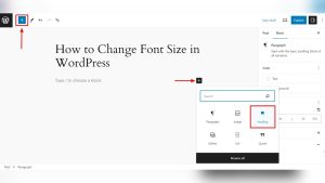 How to Change Font Size in Wordpress