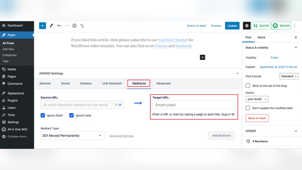 How Do I Do a 301 Redirect in Wordpress