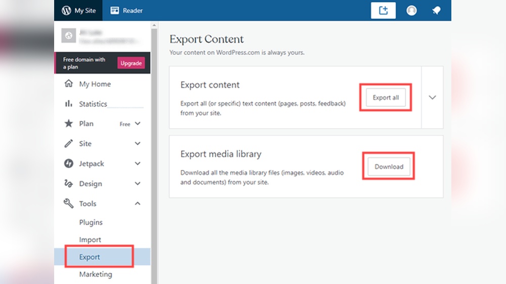 How Do I Export My Wordpress Site