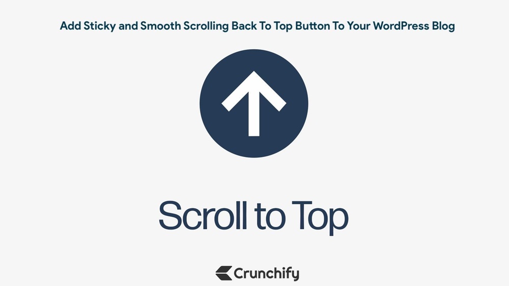 How to Add a Back to Top Button in Wordpress