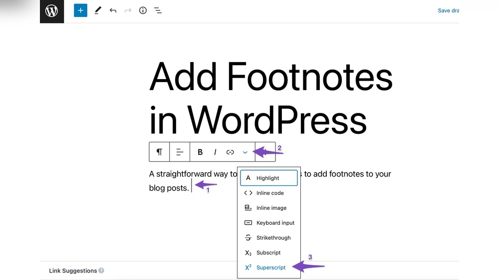 How to Add a Footnote in Wordpress