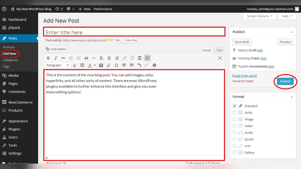 How to Add a New Blog Post in Wordpress