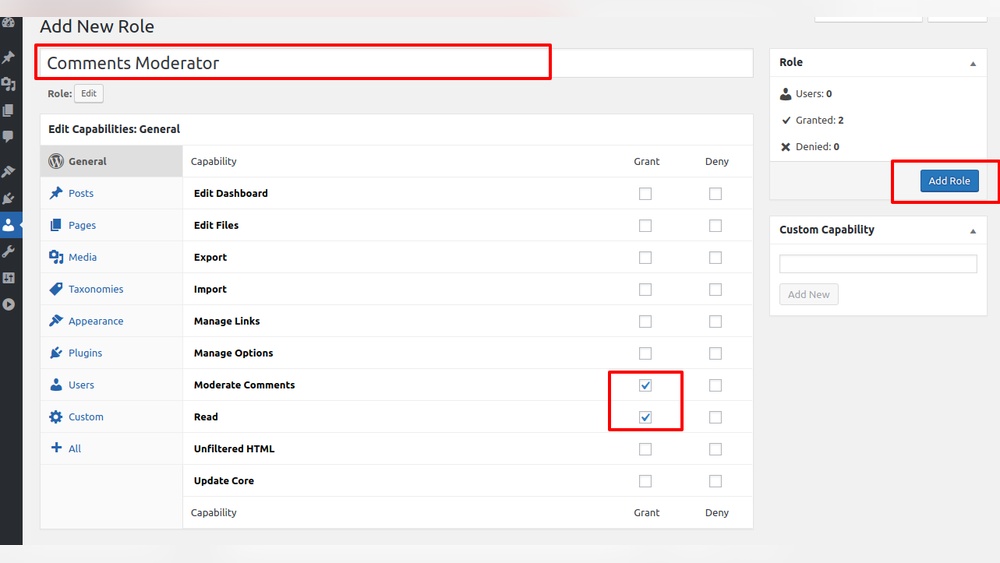 How to Add a New User Role in Wordpress