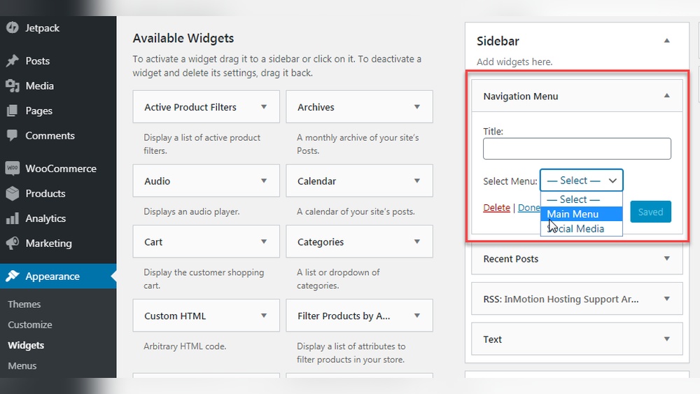 How to Add a Sidebar Menu in Wordpress