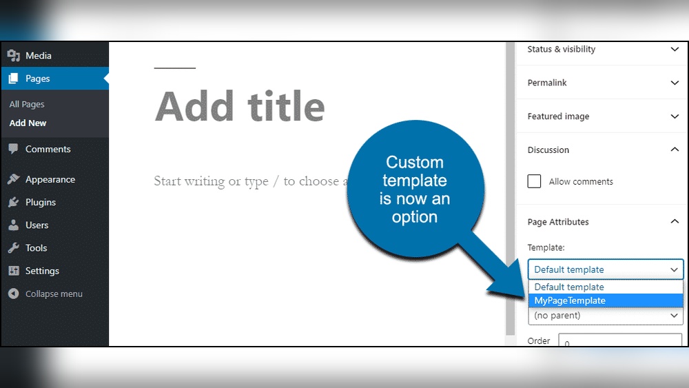 How to Add a Template in Wordpress
