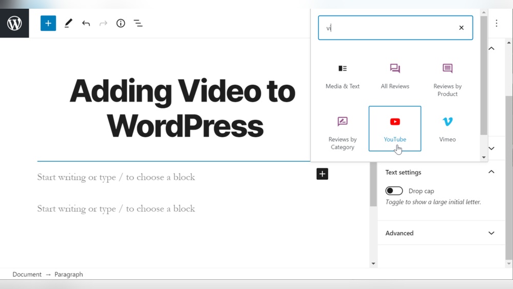 How to Add a Video to Wordpress Page