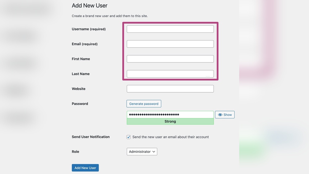 How to Add an Admin User to Wordpress