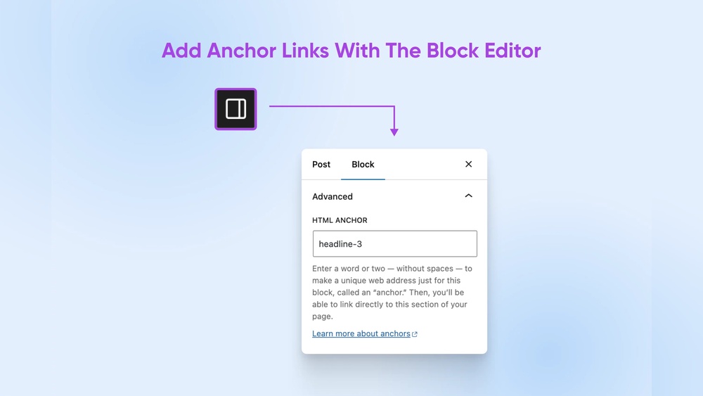 How to Add Anchor Links in Wordpress Block Editor