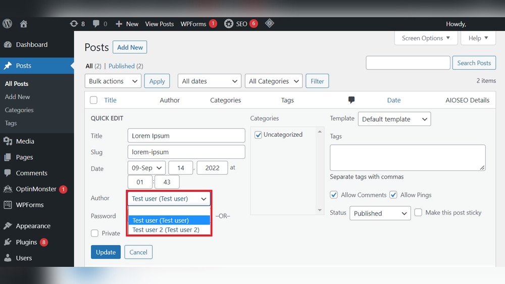 How to Add Author Name in Wordpress Post