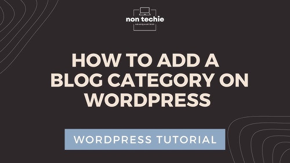 How to Add Blog Category in Wordpress