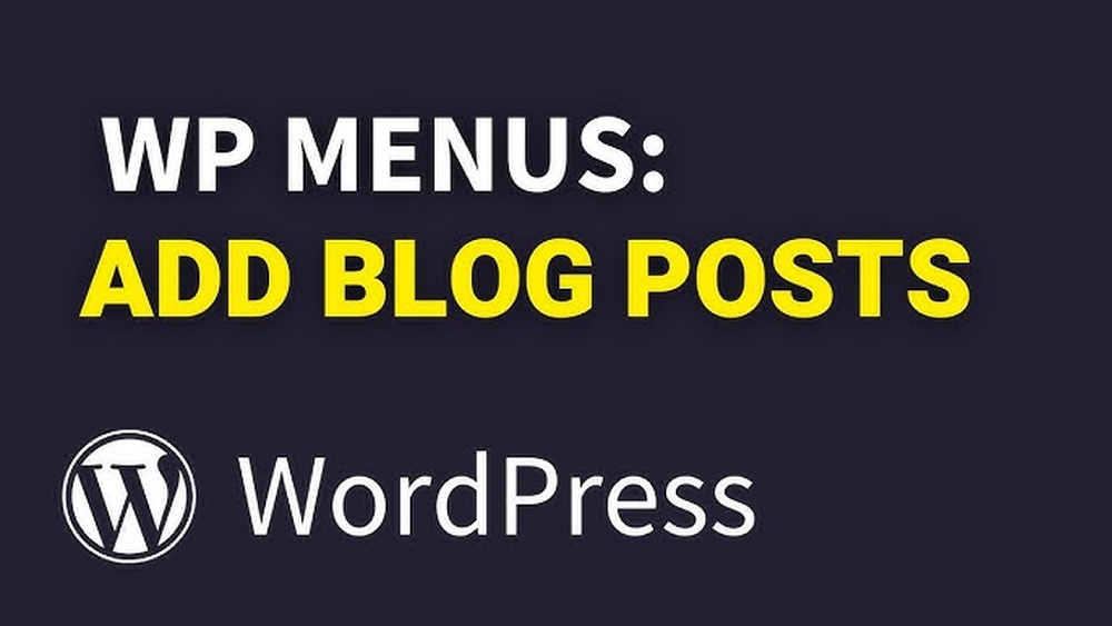 How to Add Blog Menu in Wordpress