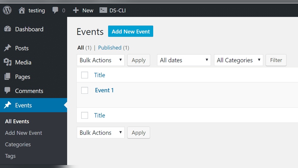 How to Add Events in Wordpress