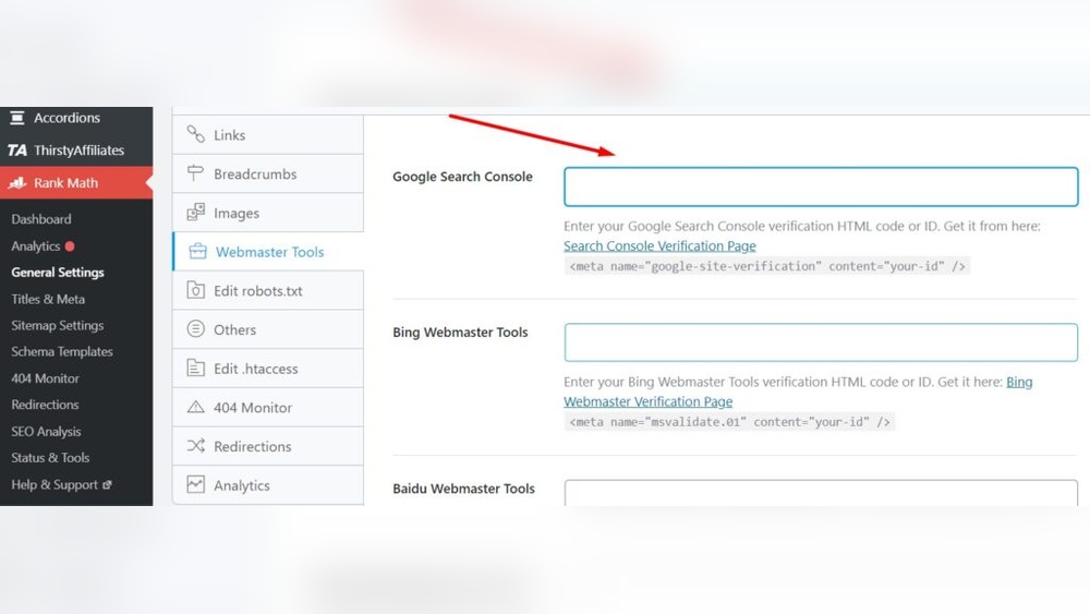 How to Add Google Console to Wordpress