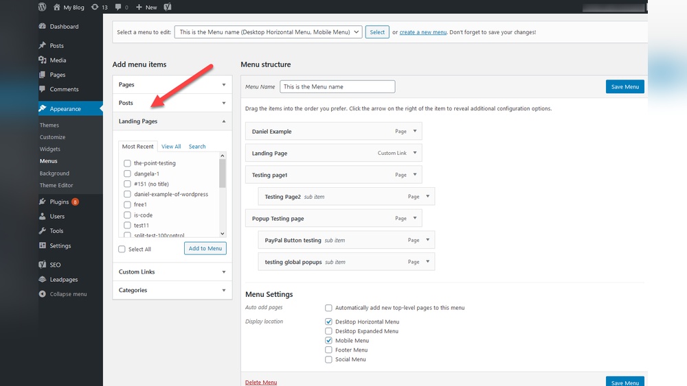 How to Add Landing Page in Wordpress