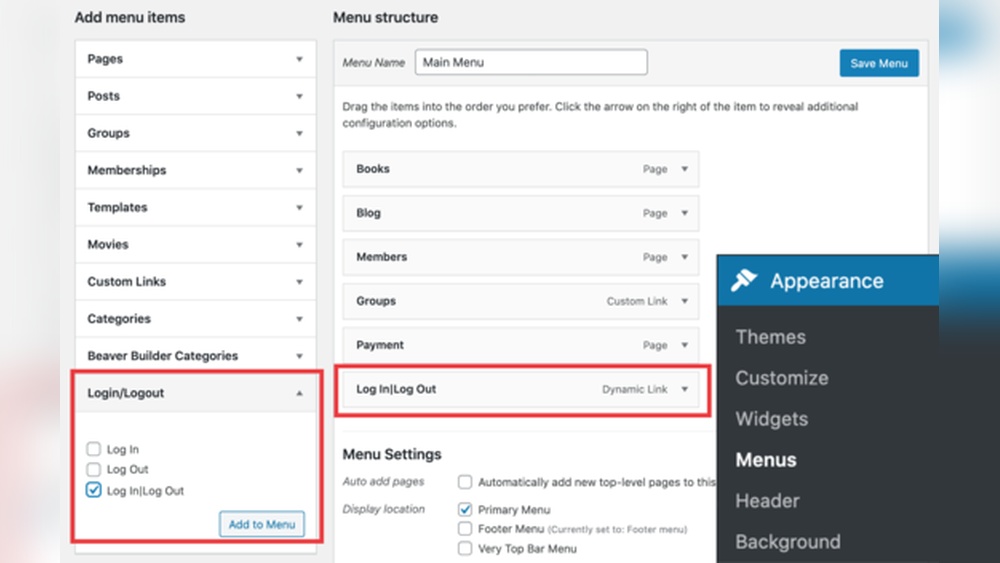 How to Add Login Logout in Wordpress Menu