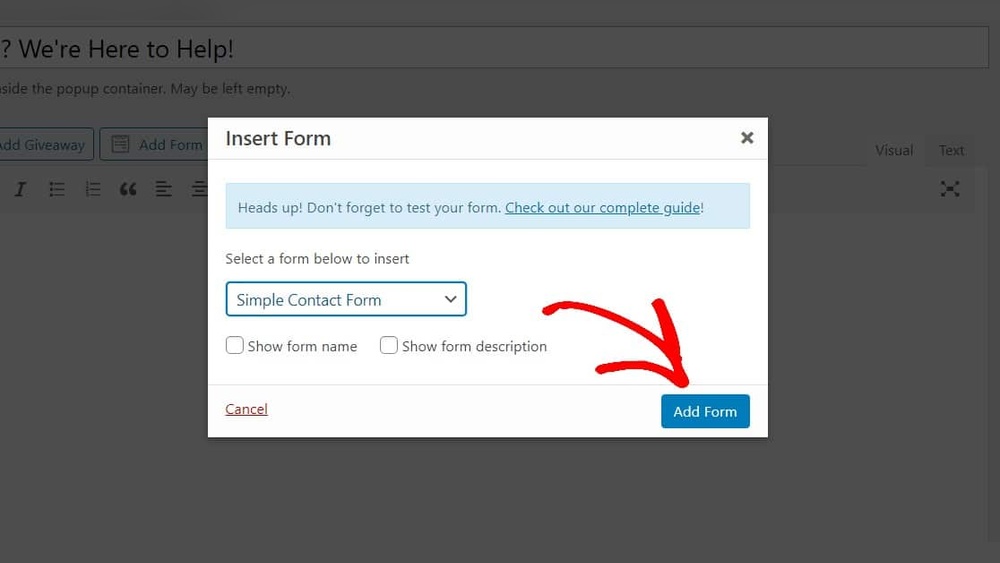 How to Add Popup Form in Wordpress
