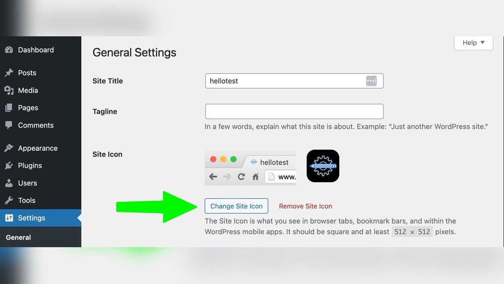 How to Add Site Icon in Wordpress