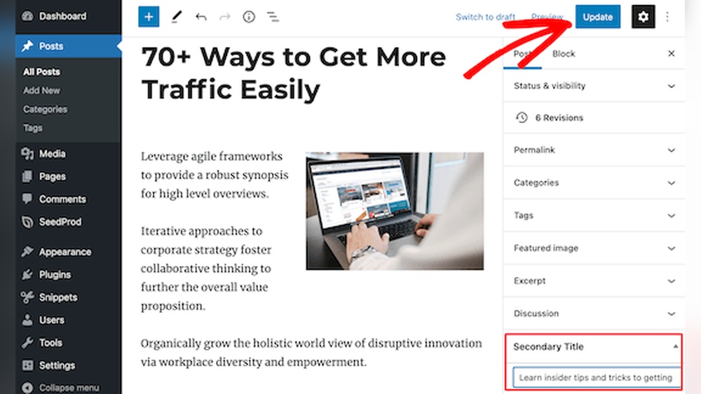 How to Add Subtitle in Wordpress