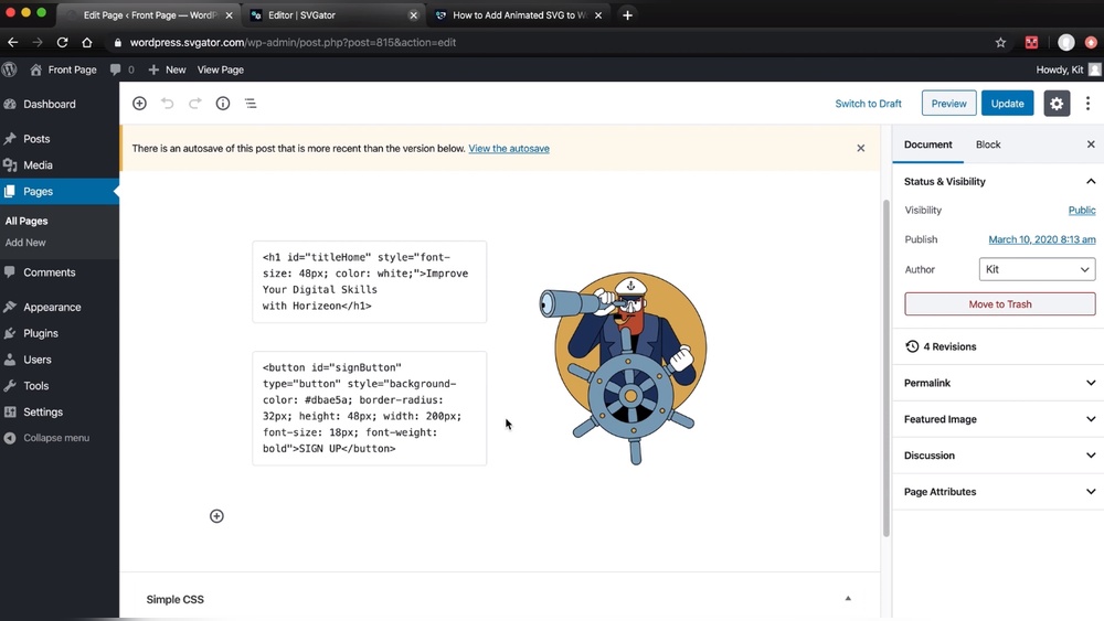 How to Add Svg to Wordpress