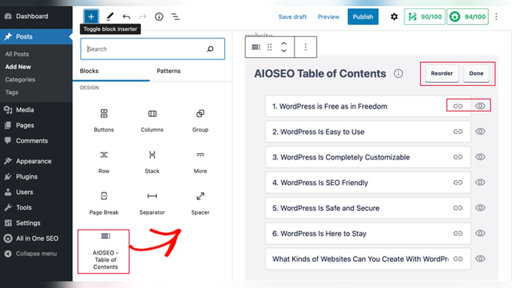 How to Add Table of Contents in Wordpress