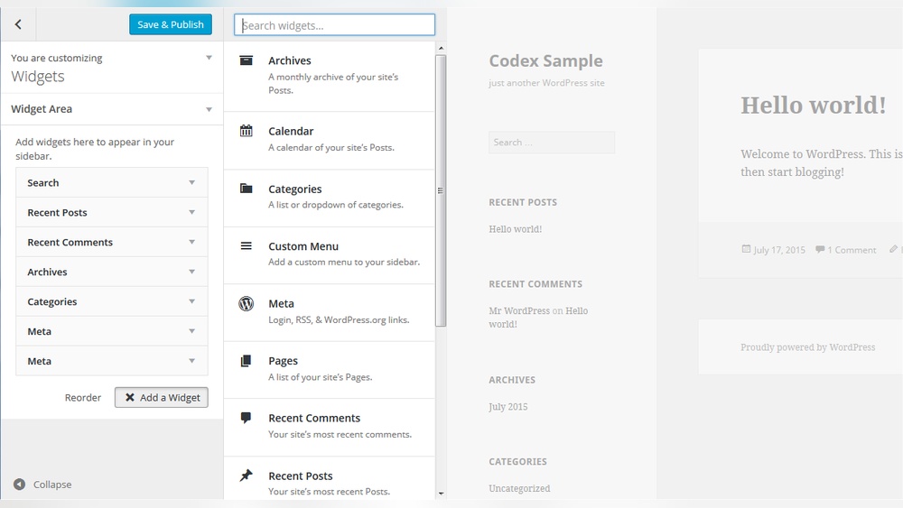 How to Add Widget Area in Wordpress