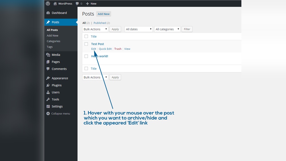 How to Archive in Wordpress