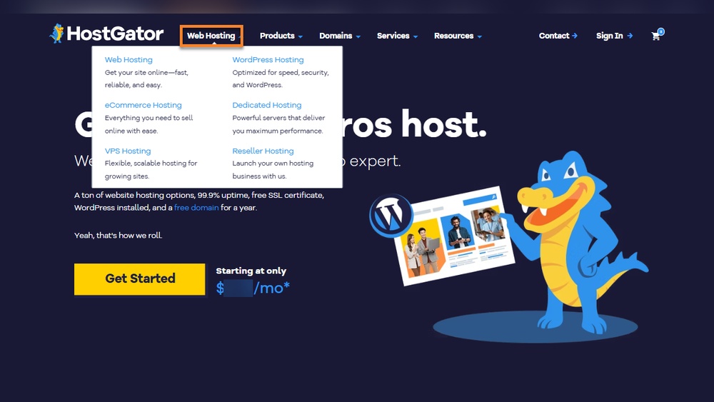 How to Sign Up Hostgator Host Without Domain