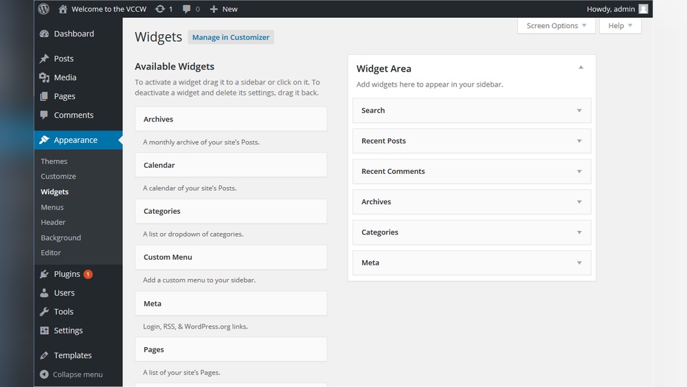 What are Wordpress Widgets