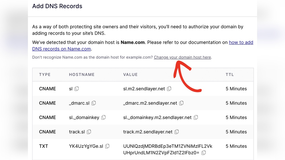 What to Change Host Name to Domain Record