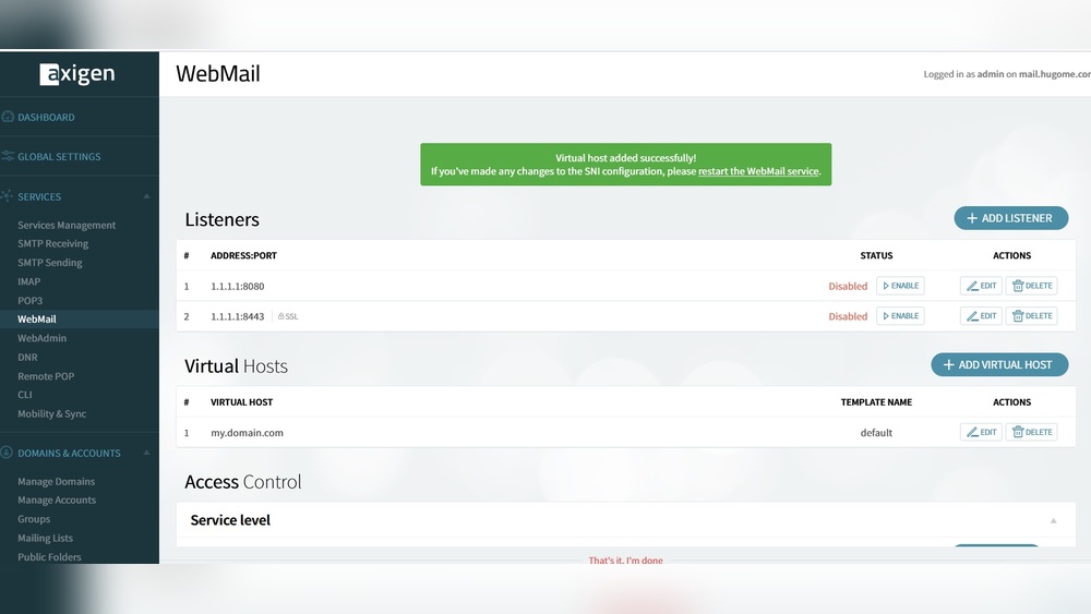 Who Domain Host for Mydomain.Com